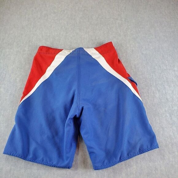 Vtg Kansas Jayhawks Swim Trunks Mens Small Blue NCAA Drawstring Boardshorts - Picture 7 of 9